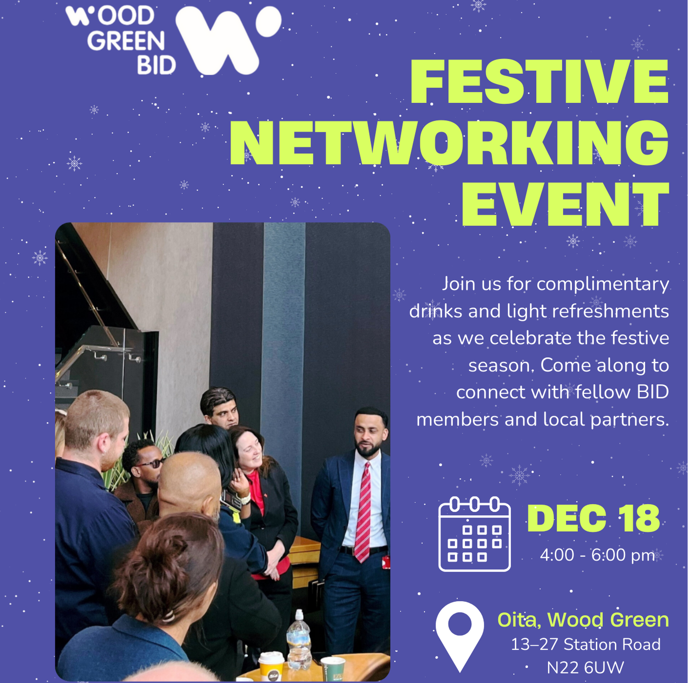 Festive Networking Event Poster (A5)