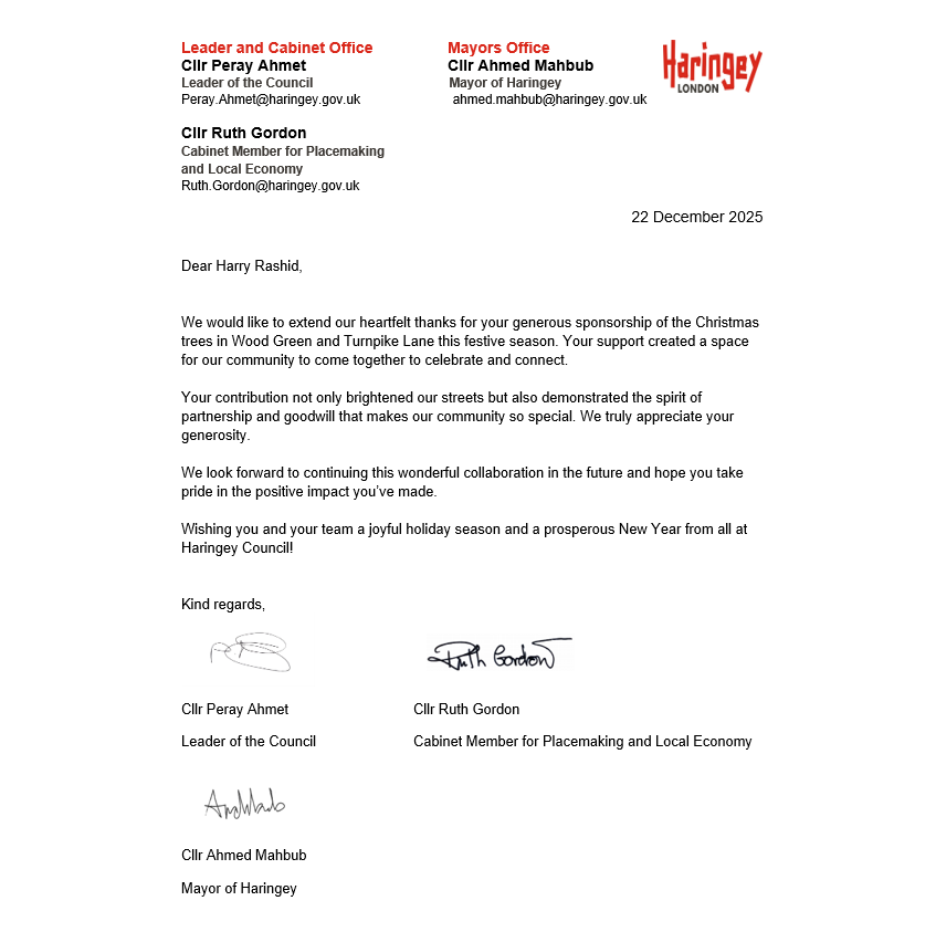 Letter From Council Xms Trees